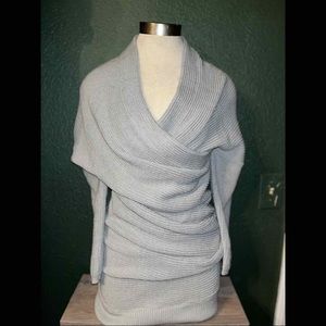 Sexy Mini Short Sweater Dress Gray S
